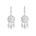 Silver Flower Leaf Level Back Earring 50600001