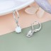 Round White Opal Lever Back Earring 50600003