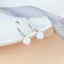 Round White Opal Lever Back Earring 50600003