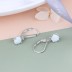 Round White Opal Lever Back Earring 50600003