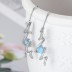 Zirconia Blue Opal Lever Back Earring 50600004