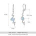 Zirconia Blue Opal Lever Back Earring 50600004