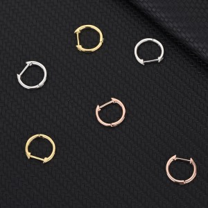 13mm Square Tube Hoop Earring 60200001