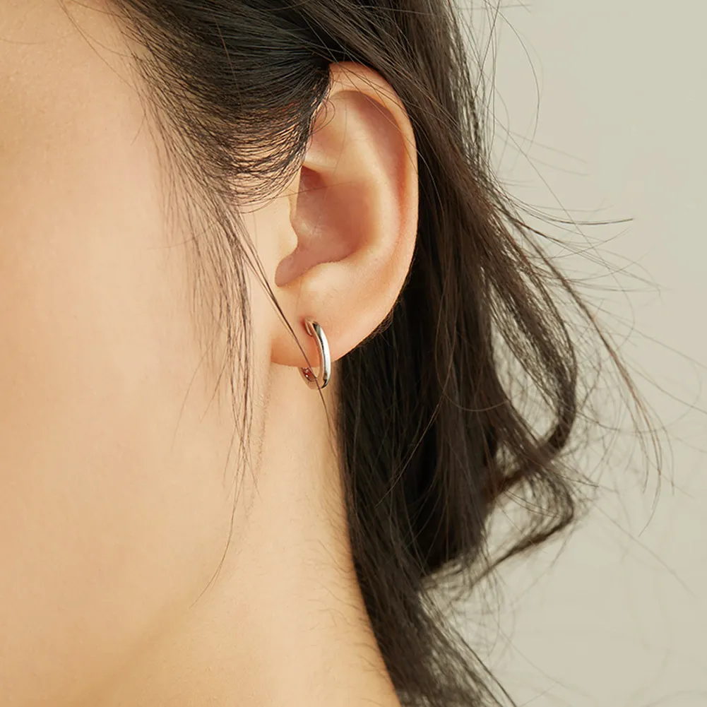 12mm Square Tube Hoop Earring 60200001 - image2