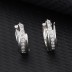 Silver Cubic Zirconia Huggie Earring 60200004