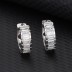 Silver Cubic Zirconia Huggie Earring 60200005