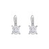 Silver Cubic Zirconia Square Huggie Earring 60200007