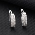 Silver Cubic Zirconia Huggie Earring 60200009