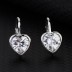 Silver Cubic Zirconia Heart Huggie Earring 60200010