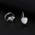 Silver Cubic Zirconia Heart Huggie Earring 60200010