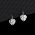 Silver Cubic Zirconia Heart Huggie Earring 60200010