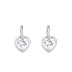 Silver Cubic Zirconia Heart Huggie Earring 60200010