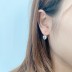 Silver Cubic Zirconia Heart Huggie Earring 60200010
