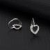 Silver Love Heart Huggie Earring 60200013