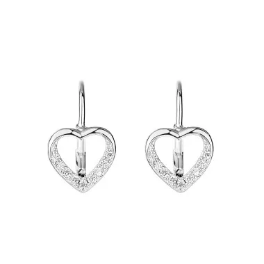 Silver Love Heart Huggie Earring 60200013