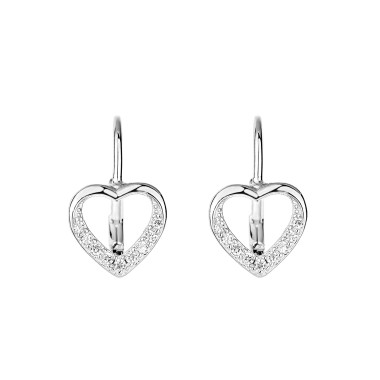 Silver Love Heart Huggie Earring 60200013