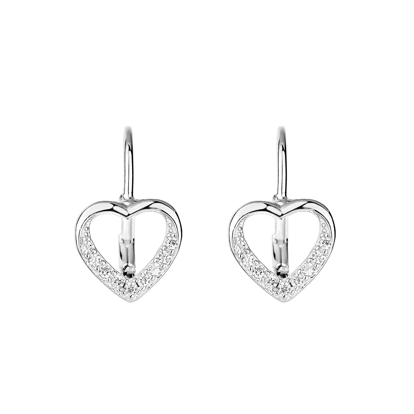 Silver Love Heart Huggie Earring 60200013