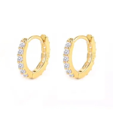 7mm Silver Cubic Zirconia Hoop Earring 60200014