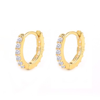 7mm Silver Cubic Zirconia Hoop Earring 60200014