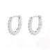 7mm Silver Cubic Zirconia Hoop Earring 60200014