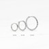 6/7/8/13mm Silver Twisted Hoop Earring 60200023