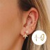 Silver Cubic Zirconia Flower Hoop Earring 60200024