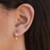 9mm Silver Cubic Zirconia Flower Hoop Earring 60200028