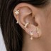 9mm Silver Cubic Zirconia Flower Hoop Earring 60200028