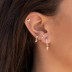 9mm Silver Cubic Zirconia Flower Hoop Earring 60200028