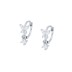 9mm Silver Cubic Zirconia Flower Hoop Earring 60200028