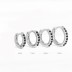 5/6/7/8/9mm Silver Cubic Zirconia Hoop Earring 60200029