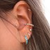 9mm Turquoise Enamel Silver Sterling Hoop Earring 60200031