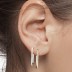 925 Sterling Silver Zirconia Hoop Earring 60200032