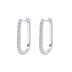 925 Sterling Silver Zirconia Hoop Earring 60200032