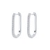 925 Sterling Silver Zirconia Hoop Earring 60200032