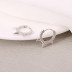 925 Sterling Silver Zirconia Spike Hoop Earring 60200033