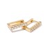 925 Sterling Silver Square Zirconia Stud Earring 60200034