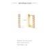925 Sterling Silver Square Zirconia Stud Earring 60200034