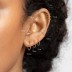 1pcs 6/7/8/9/10/12mm 925 Sterling Silver Tiny Twisted Hoop Earring 60200035