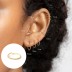 1pcs 6/7/8/9/10/12mm 925 Sterling Silver Tiny Twisted Hoop Earring 60200035