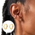 925 Sterling Silver Colored Zirconia Hoop Earring 60200036