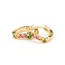 925 Sterling Silver Colored Zirconia Hoop Earring 60200036