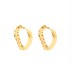 925 Sterling Silver Colored Zirconia Hoop Earring 60200036