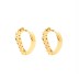 925 Sterling Silver Colored Zirconia Hoop Earring 60200036