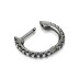 1pcs 925 Sterling Silver 10mm Zirconia Hoop Earring 60200039