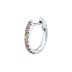 1pcs 925 Sterling Silver 10mm Zirconia Hoop Earring 60200039