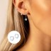 925 Sterling Silver Pearls Hoop Earrings 60200040