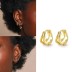 925 Sterling Silver Curved Hoop Earrings 60200041