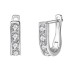 925 Sterling Silver Zirconia Hoop Earrings 60200042