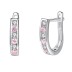 925 Sterling Silver Zirconia Hoop Earrings 60200043